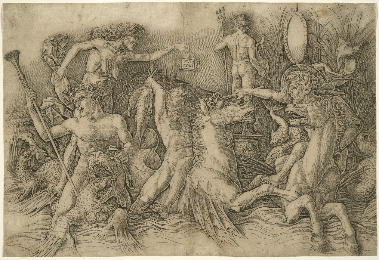 Batalha dos Deuses do Mar, Metade Esquerda de um Friso de Andrea Mantegna