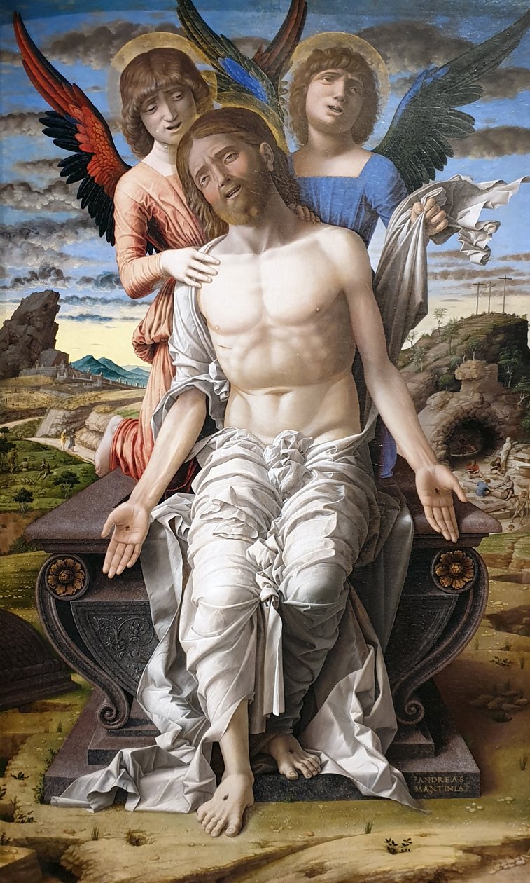 Cristo como homem de dores de Andrea Mantegna