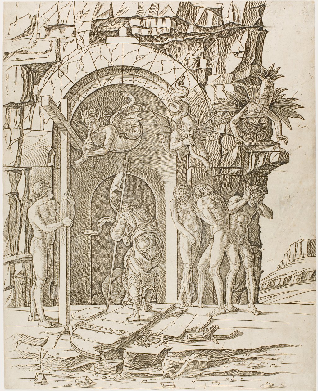 Descida ao Limbo de Andrea Mantegna