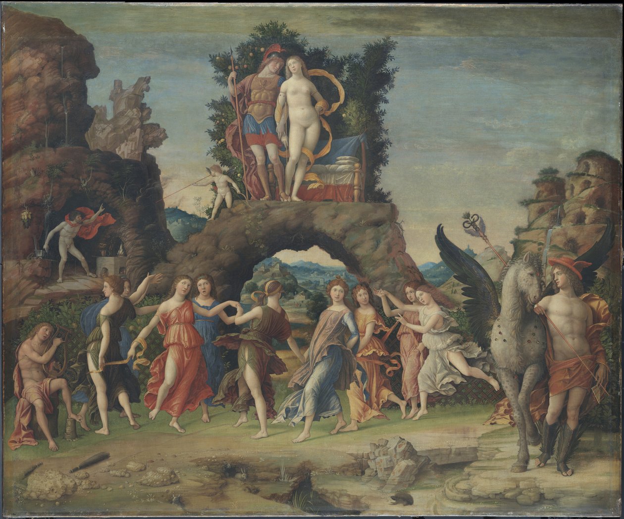 Alemão: Der Parnaß, Detail Parnassus de Andrea Mantegna