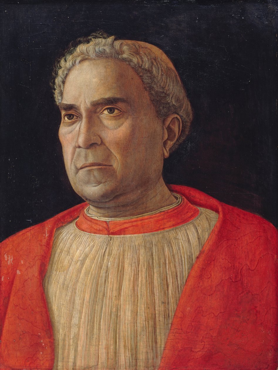Alemão: Kardinal Ludovico Trevisan (1401-1465) Retrato do Cardeal Ludovico Trevisan de Andrea Mantegna