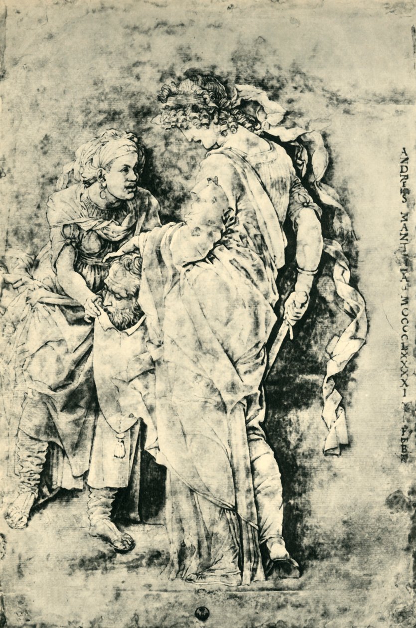 Judith com a cabeça de Holofernes, 1490-1495, 1943. de Andrea Mantegna
