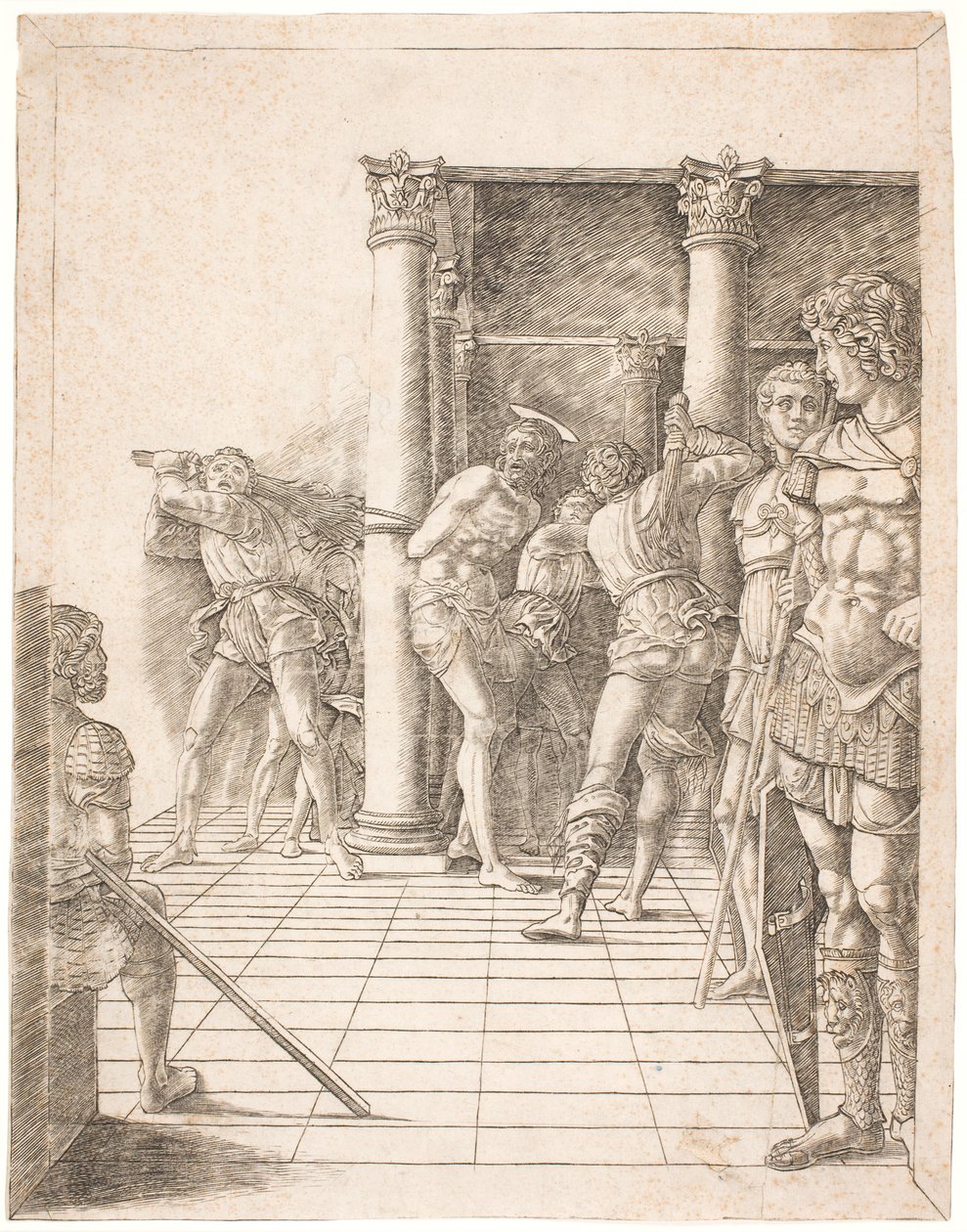 Cristo é chicoteado de Andrea Mantegna