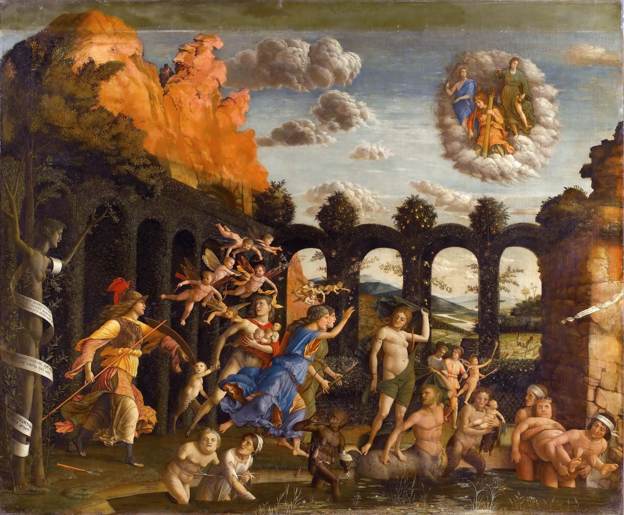 Minerva Expulsando os Vícios do Jardim da Virtude de Andrea Mantegna