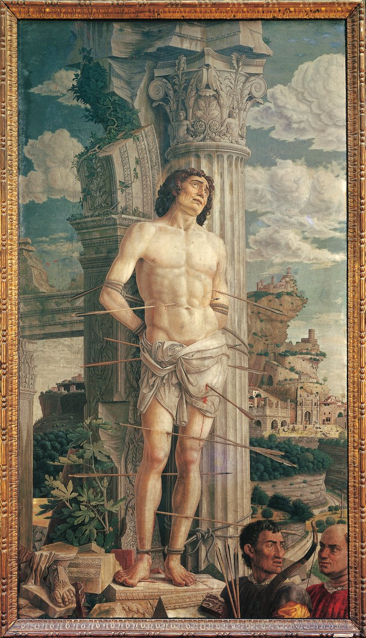 São Sebastião, c.1480 (tempera sobre tela) de Andrea Mantegna