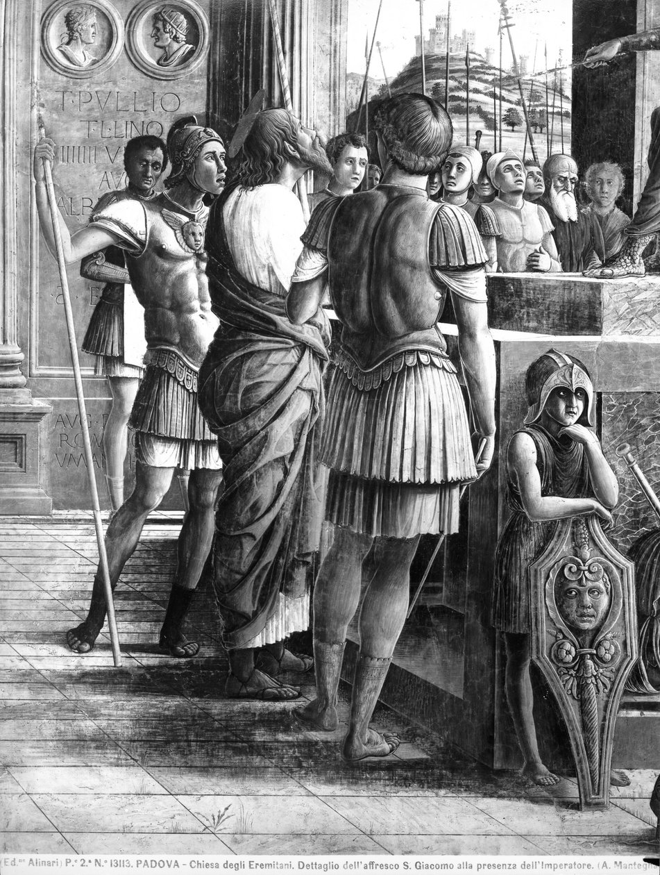 São Tiago, o Grande, levado perante o Rei Herodes Agripa (detalhe) de Andrea Mantegna