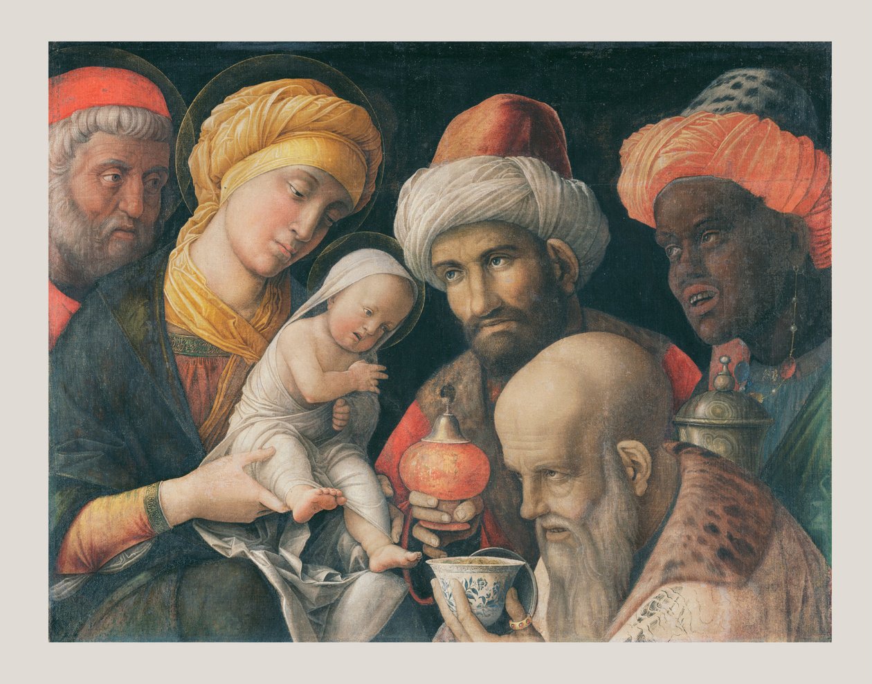 A Adoração dos Magos, c. 1500 de Andrea Mantegna