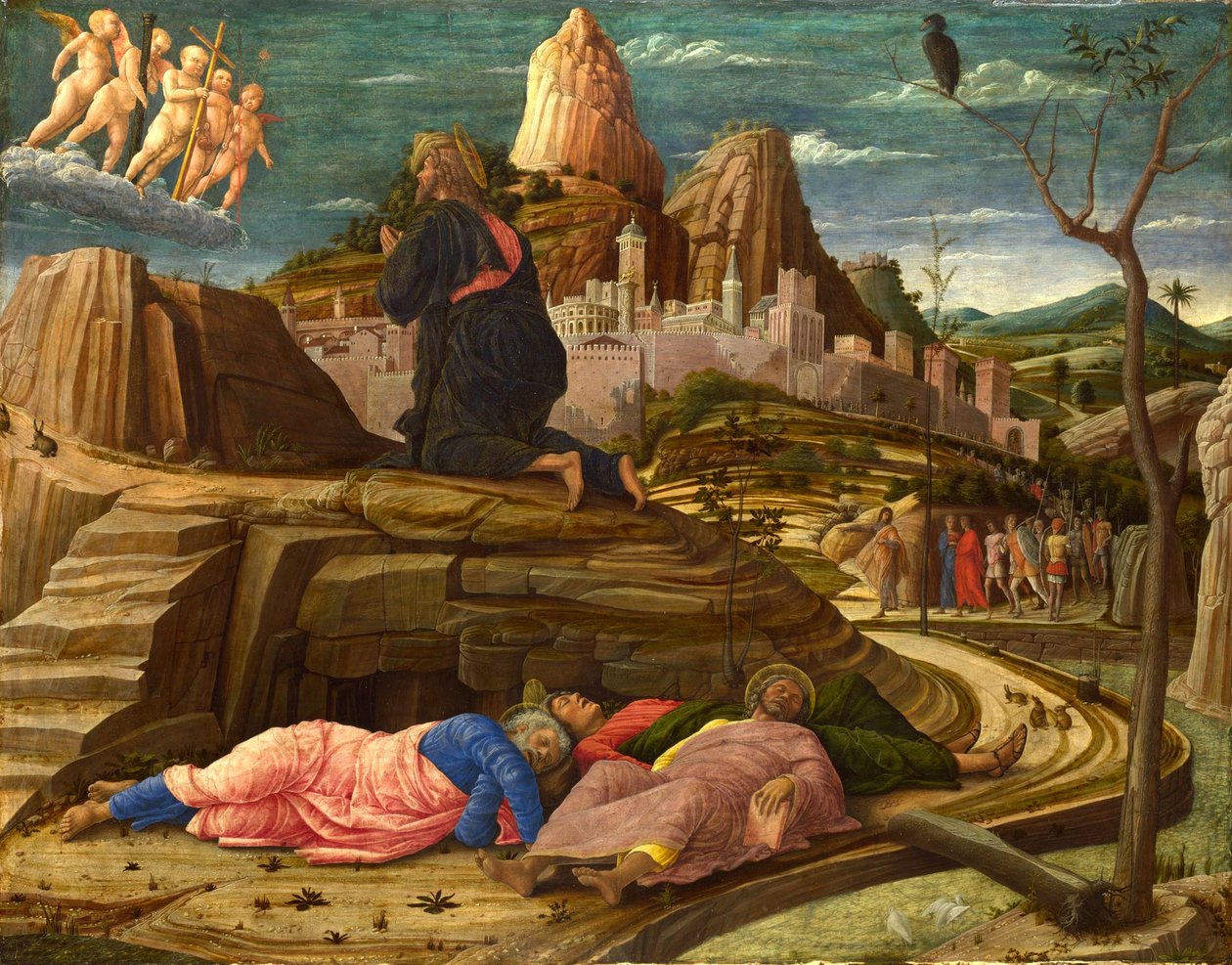 A agonia no Jardim do Getsémani de Andrea Mantegna