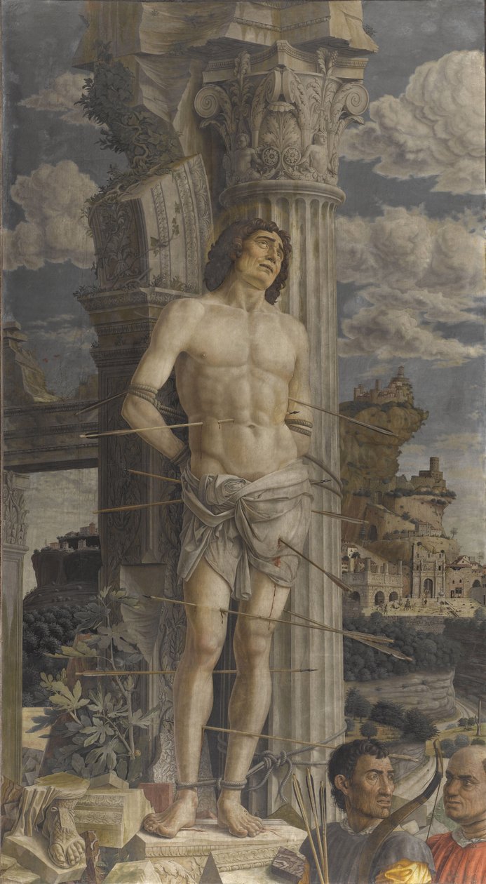 O martírio de São Sebastião de Andrea Mantegna