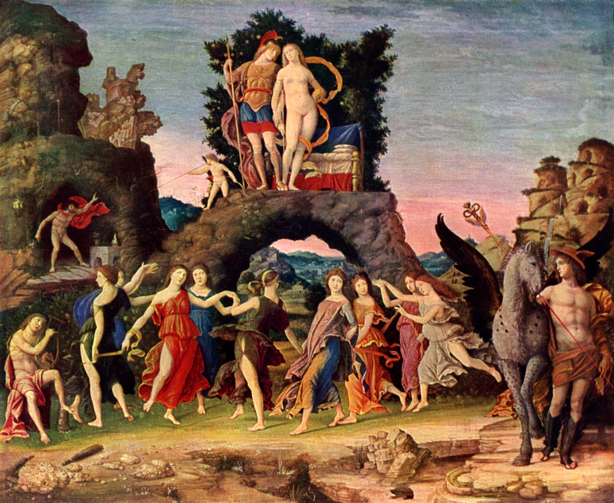 O Parnassus: Marte e Vênus, 1497, 1929 de Andrea Mantegna