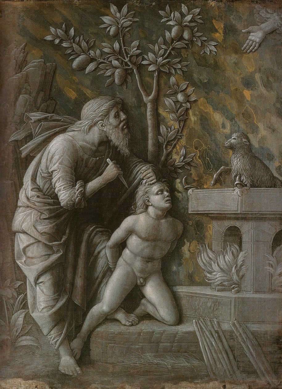 O sacrifício de Isaac, c.1490-1495 de Andrea Mantegna