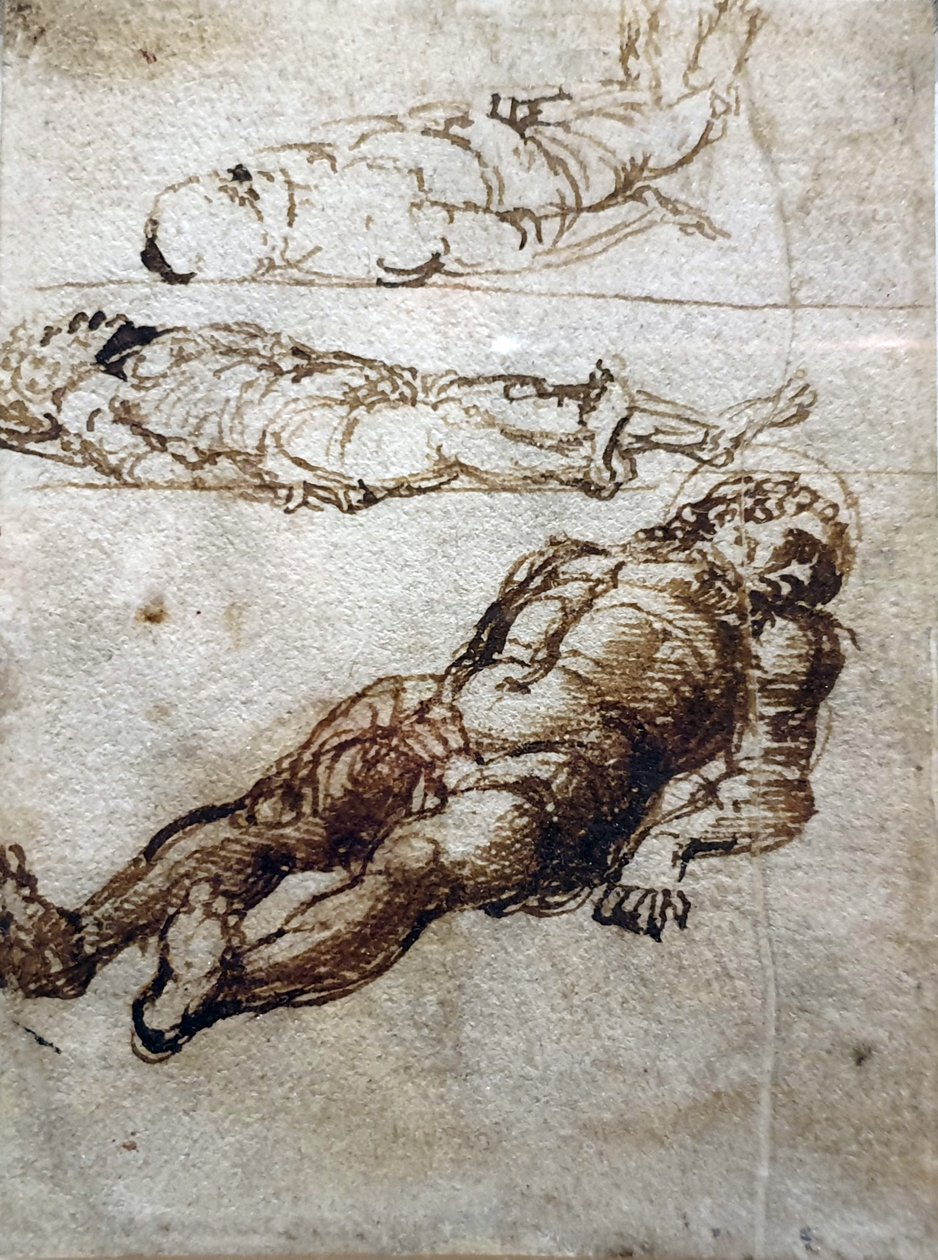 Três estudos para o Cristo morto de Andrea Mantegna