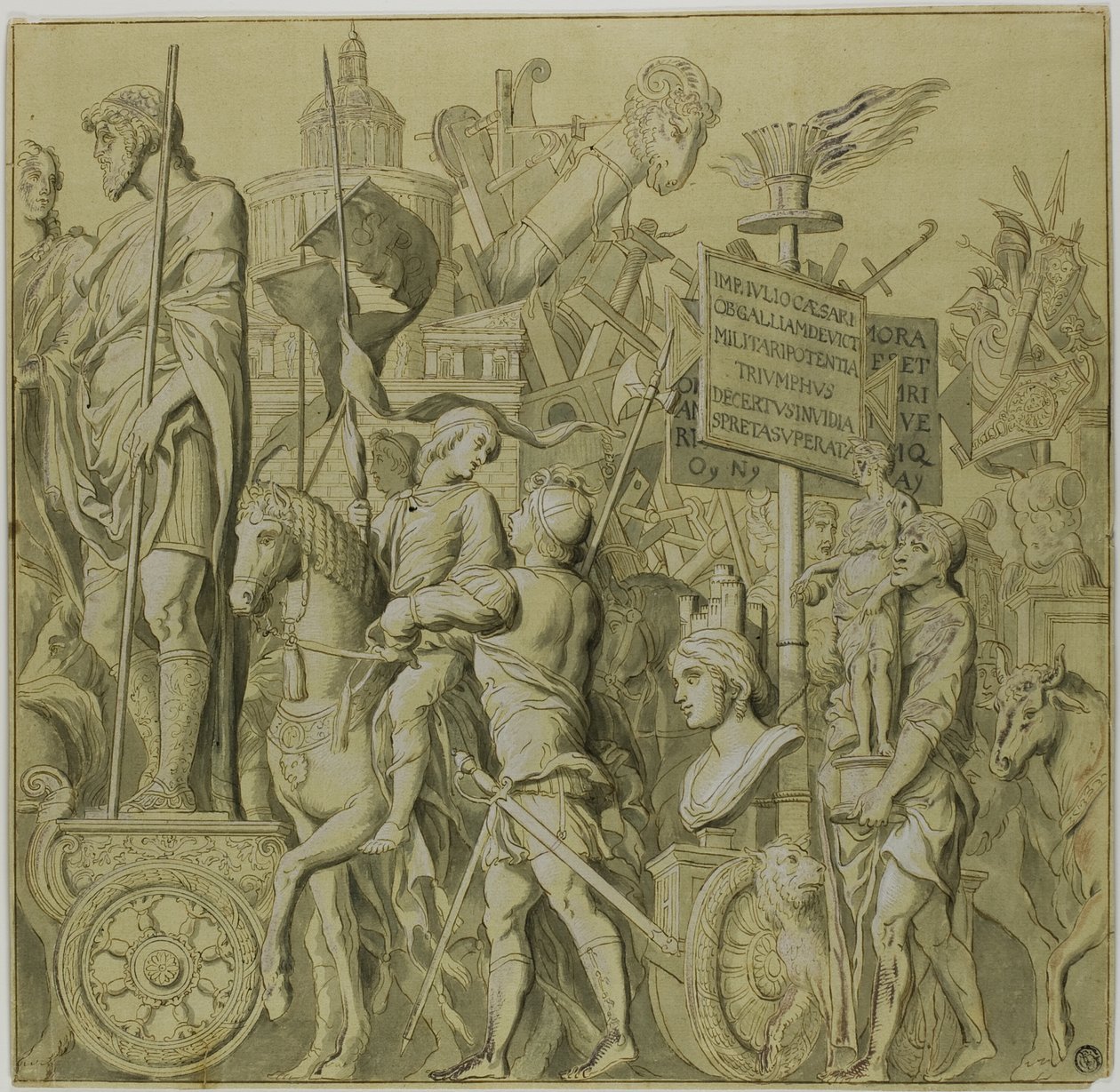 Triunfos de Júlio César: Tela No. II de Andrea Mantegna