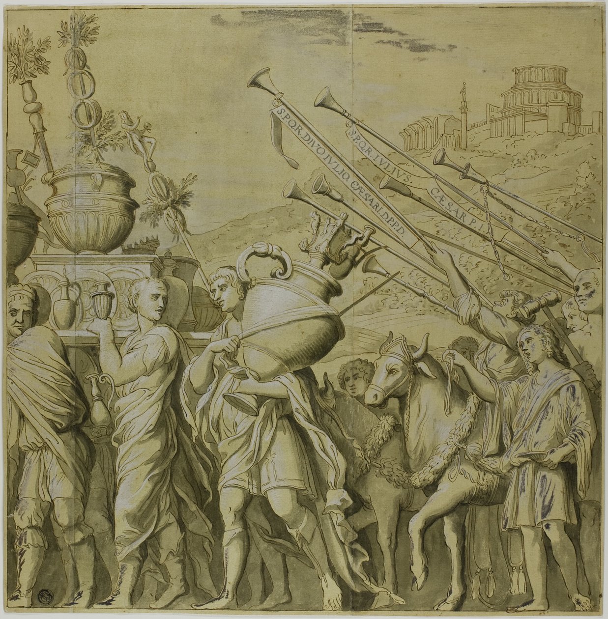 Triunfos de Júlio César: Tela No. IV de Andrea Mantegna