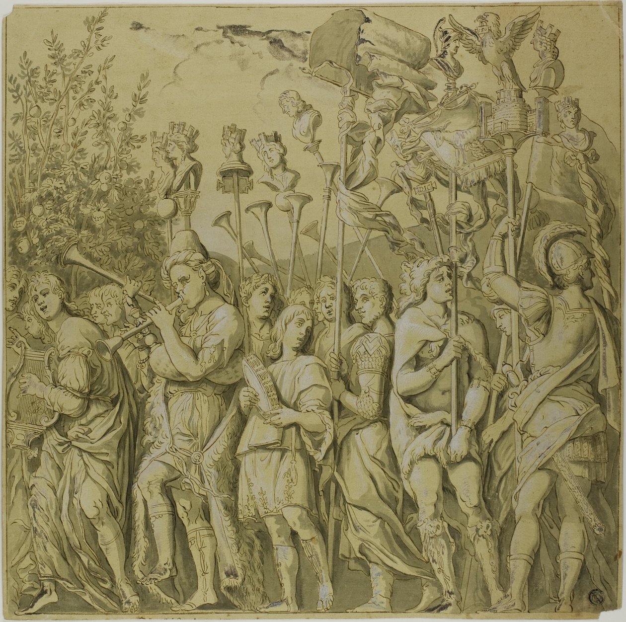 Triunfos de Júlio César: Tela No. VII de Andrea Mantegna