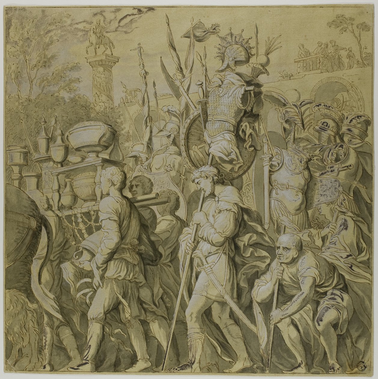 Triunfos de Júlio César: Tela No. VI de Andrea Mantegna