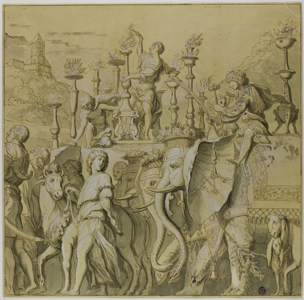 Triunfos de Júlio César: Tela No. V de Andrea Mantegna