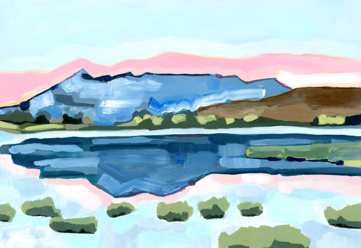 Cool Reflections, 2024 (acrílico sobre papel) de Andrea Mejia