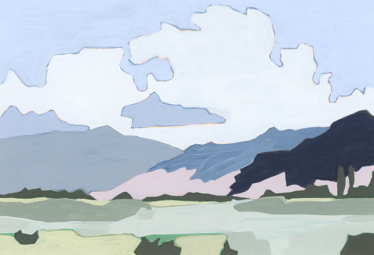 Céu de sonho, 2023 (acrílico sobre papel) de Andrea Mejia