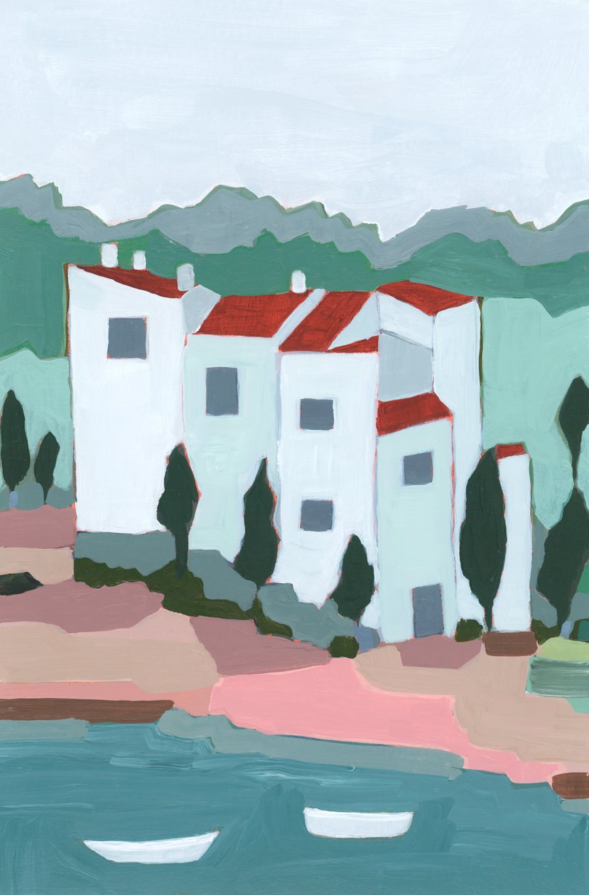 Era uma vez em Cadaques, 2023 (acrílico sobre papel) de Andrea Mejia
