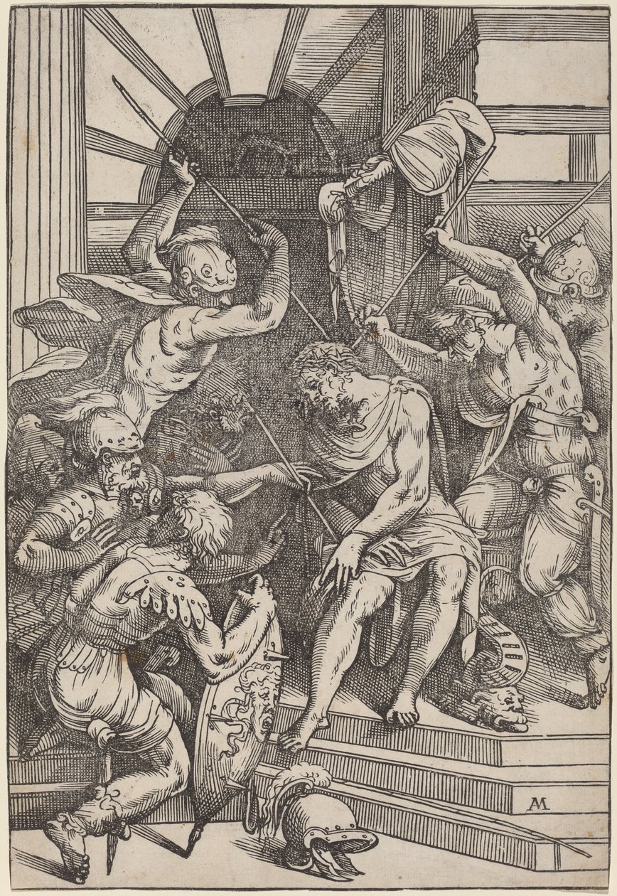Cristo coroado de espinhos de Andrea Meldolla, called Schiavone, after Titian