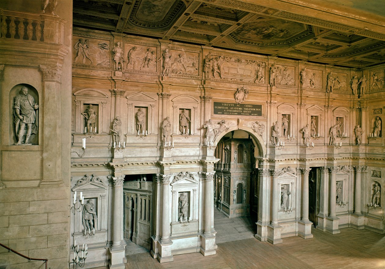 Vista do Teatro Olímpico de Vicenza de Andrea Palladio