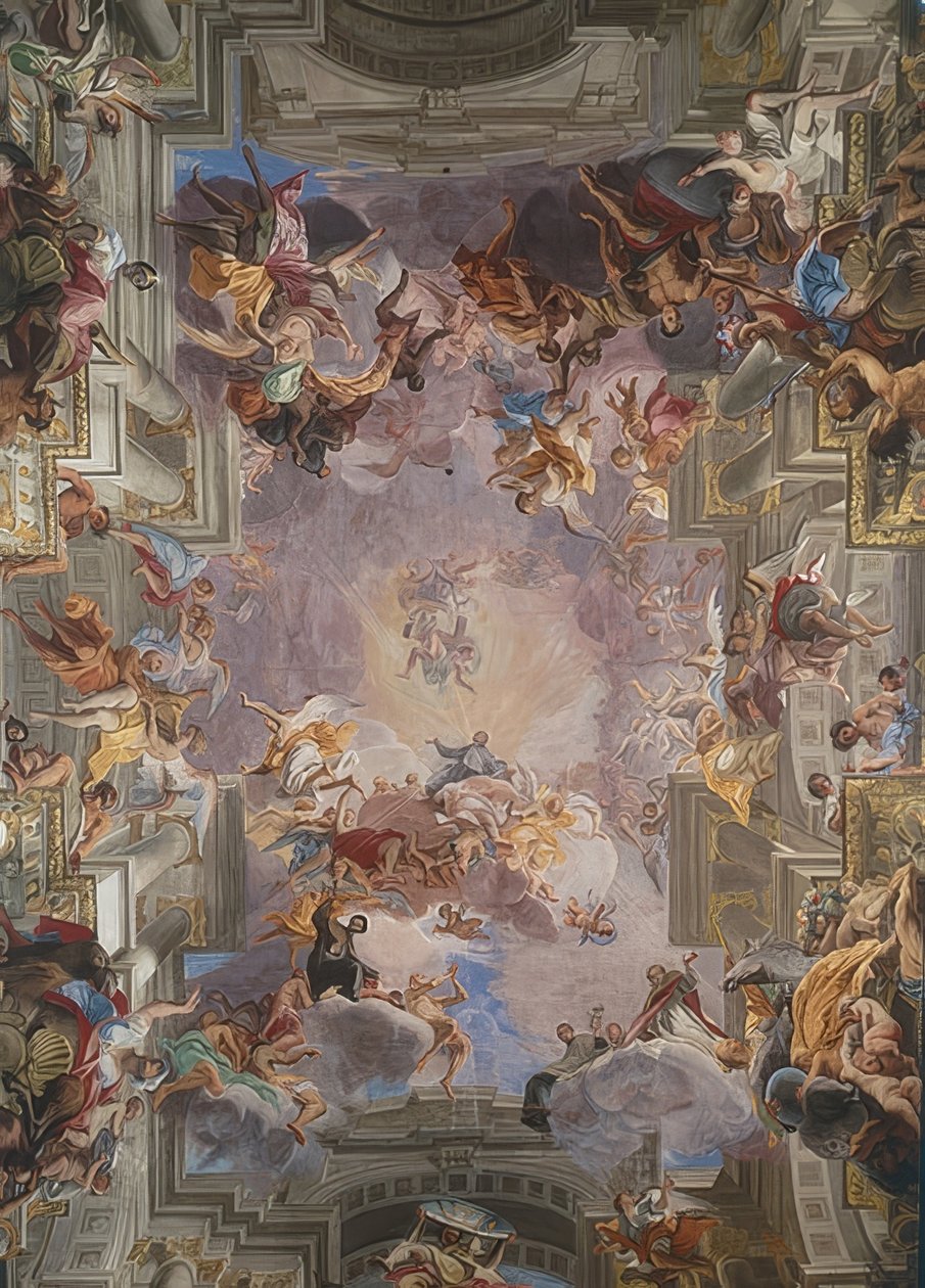 Santo Inácio em glória. 1691-1694 de Andrea Pozzo