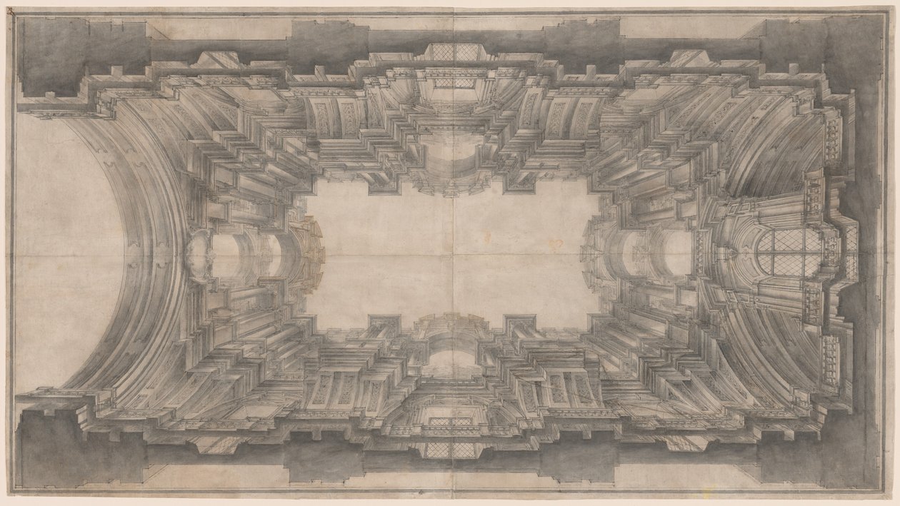 Arquitetura ilusionista para a abóbada de San Ignazio de Andrea Pozzo