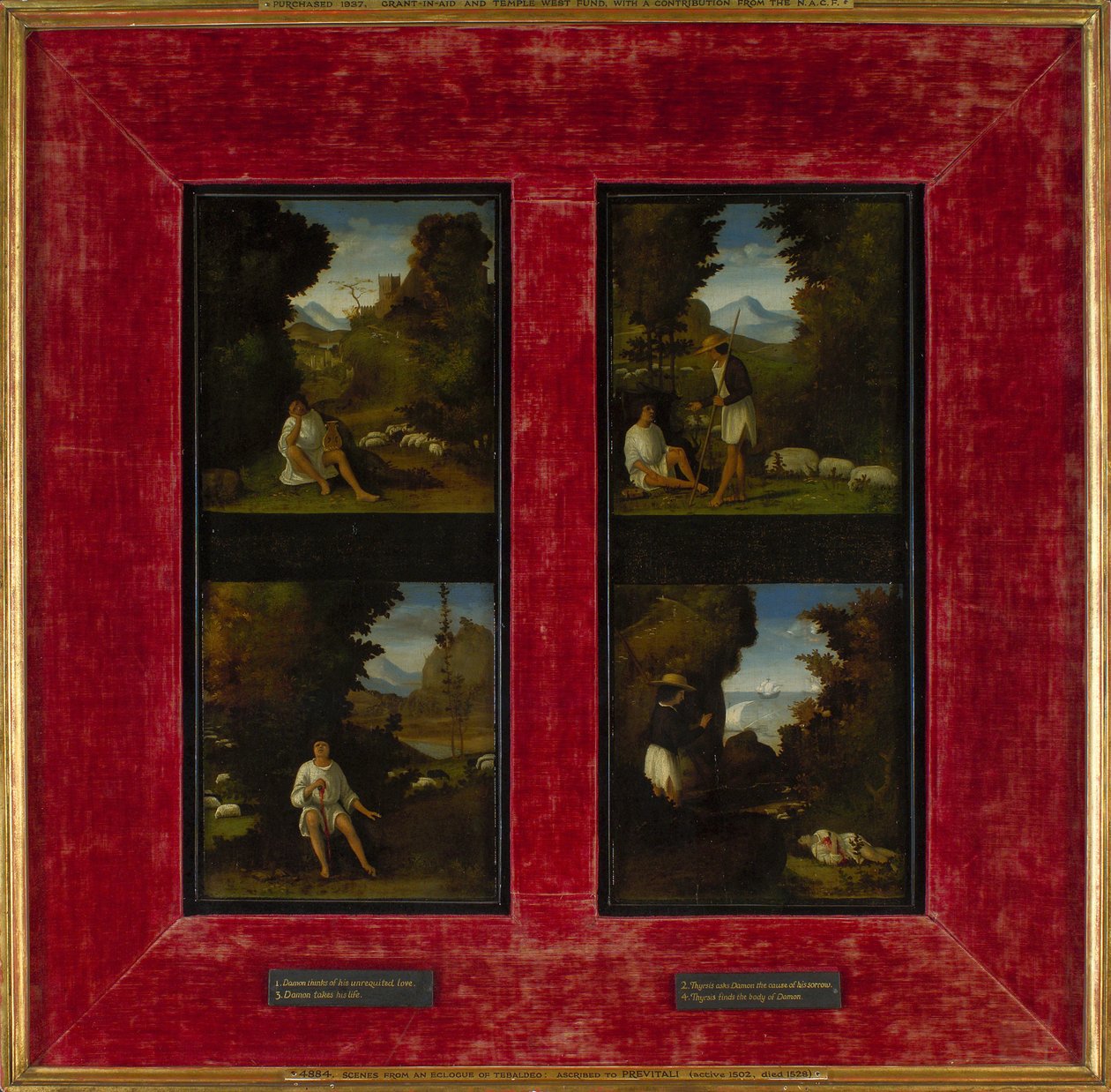 Cenas de Tebaldeos Eclogues, c. 1510 de Andrea Previtali