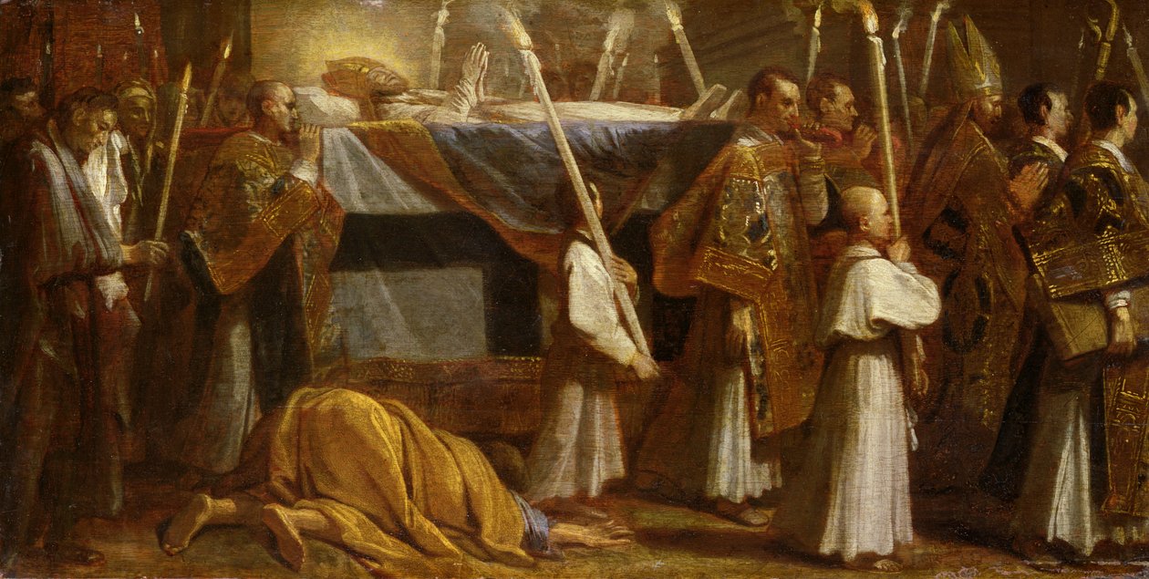 Procissão fúnebre de um bispo de Andrea Sacchi