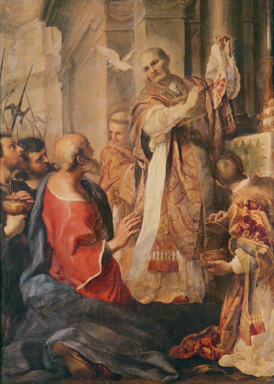 São Gregório Magno (c.540-604) de Andrea Sacchi