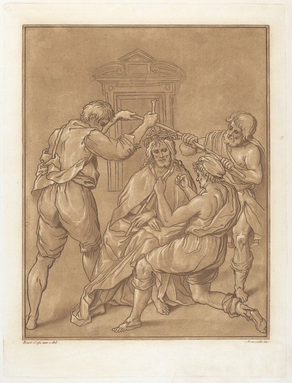 Cristo coroado de espinhos de Andrea Scacciati after Bartolomeo Cesi