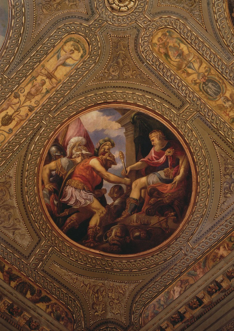 Alegoria do Império, do teto da biblioteca, 1556 de Andrea Schiavone