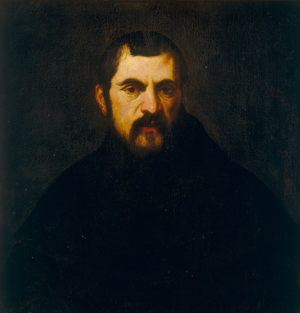 Retrato de um franciscano de Andrea Schiavone