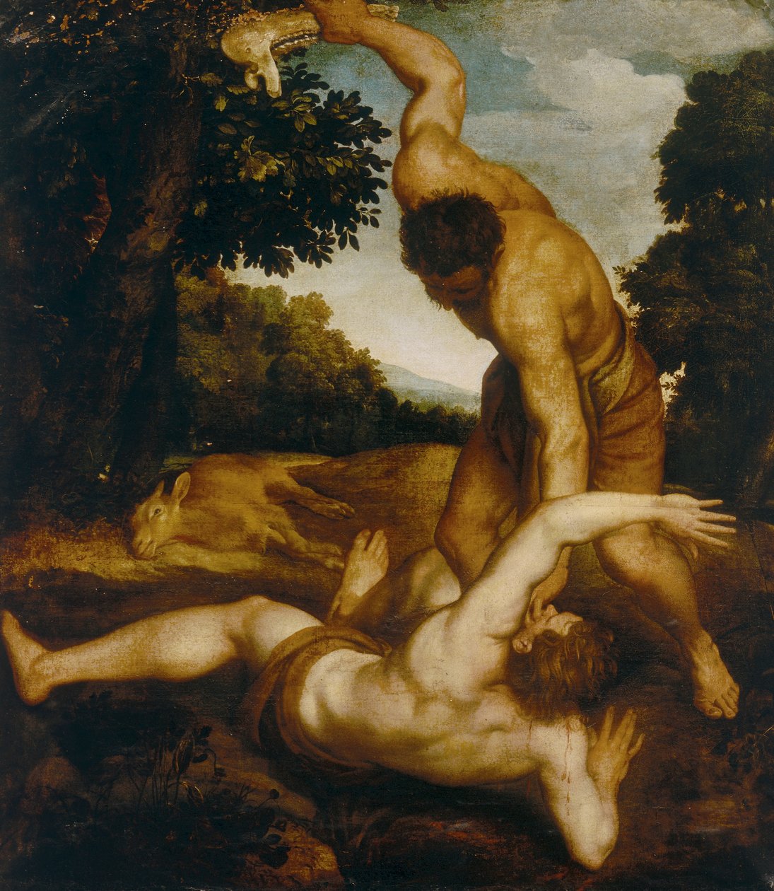 Sansão matando um filisteu de Andrea Schiavone