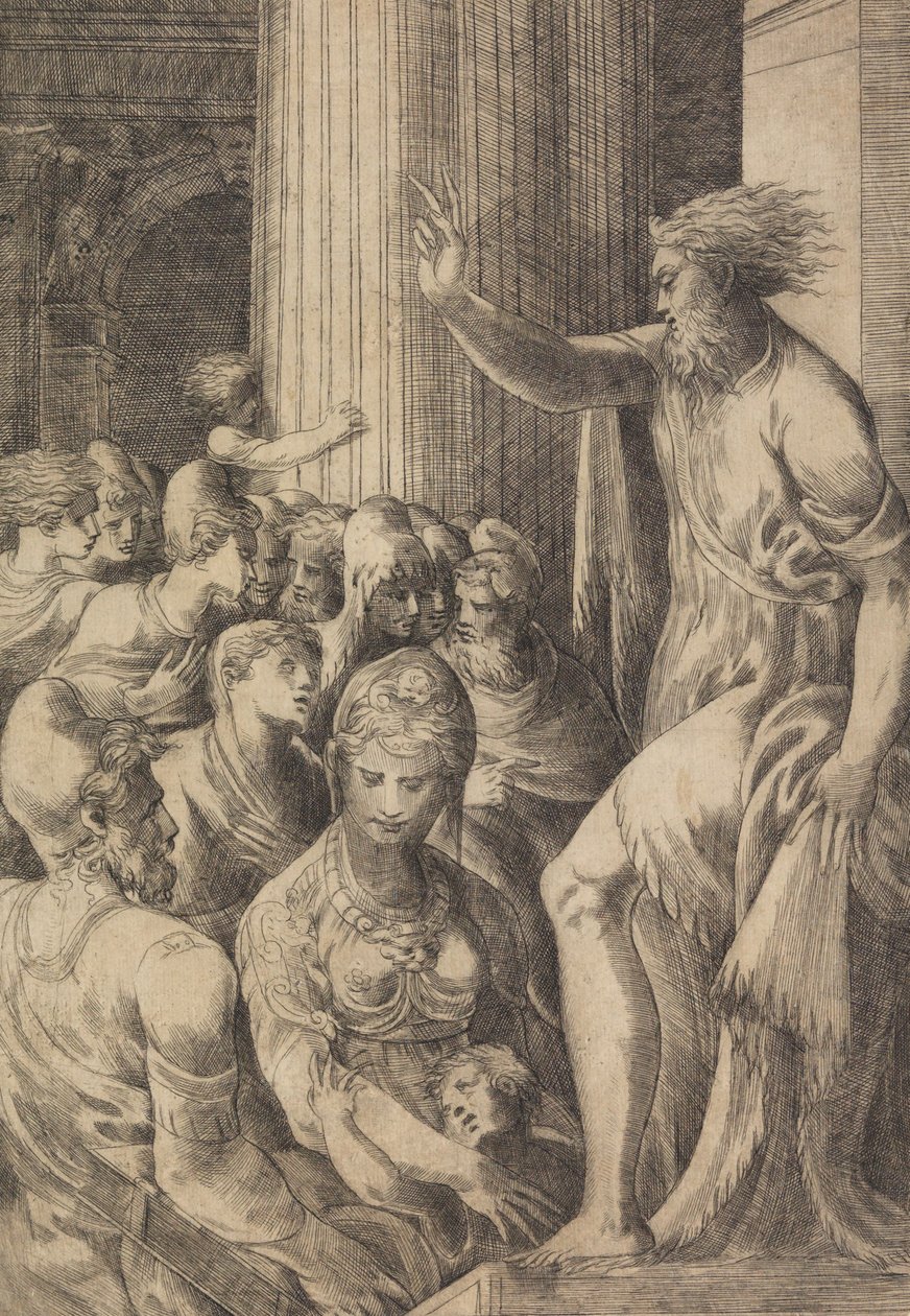 São Paulo Pregando em Atenas, ca. 1548-53. de Andrea Schiavone