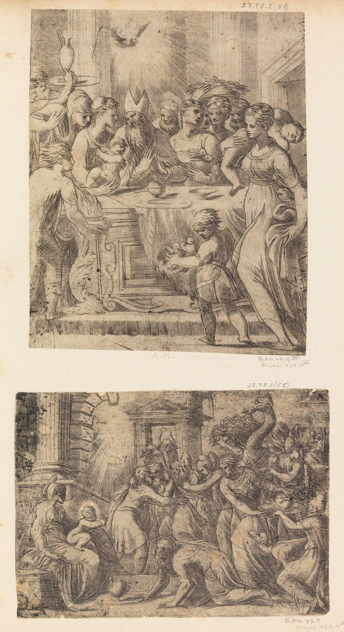 A Adoração dos Magos, c. 1542-46. de Andrea Schiavone