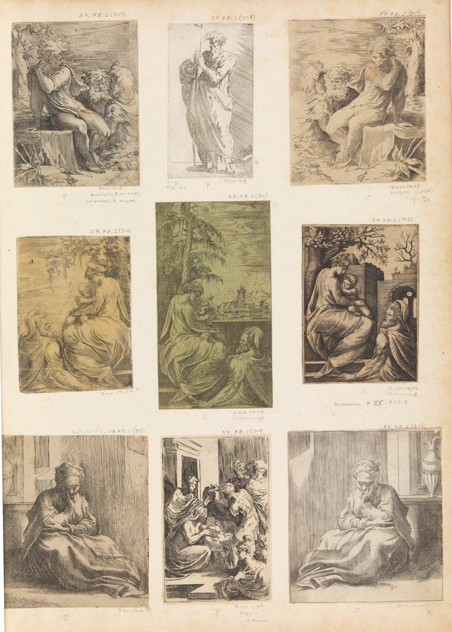 A Sagrada Família, c. 1538-42. de Andrea Schiavone