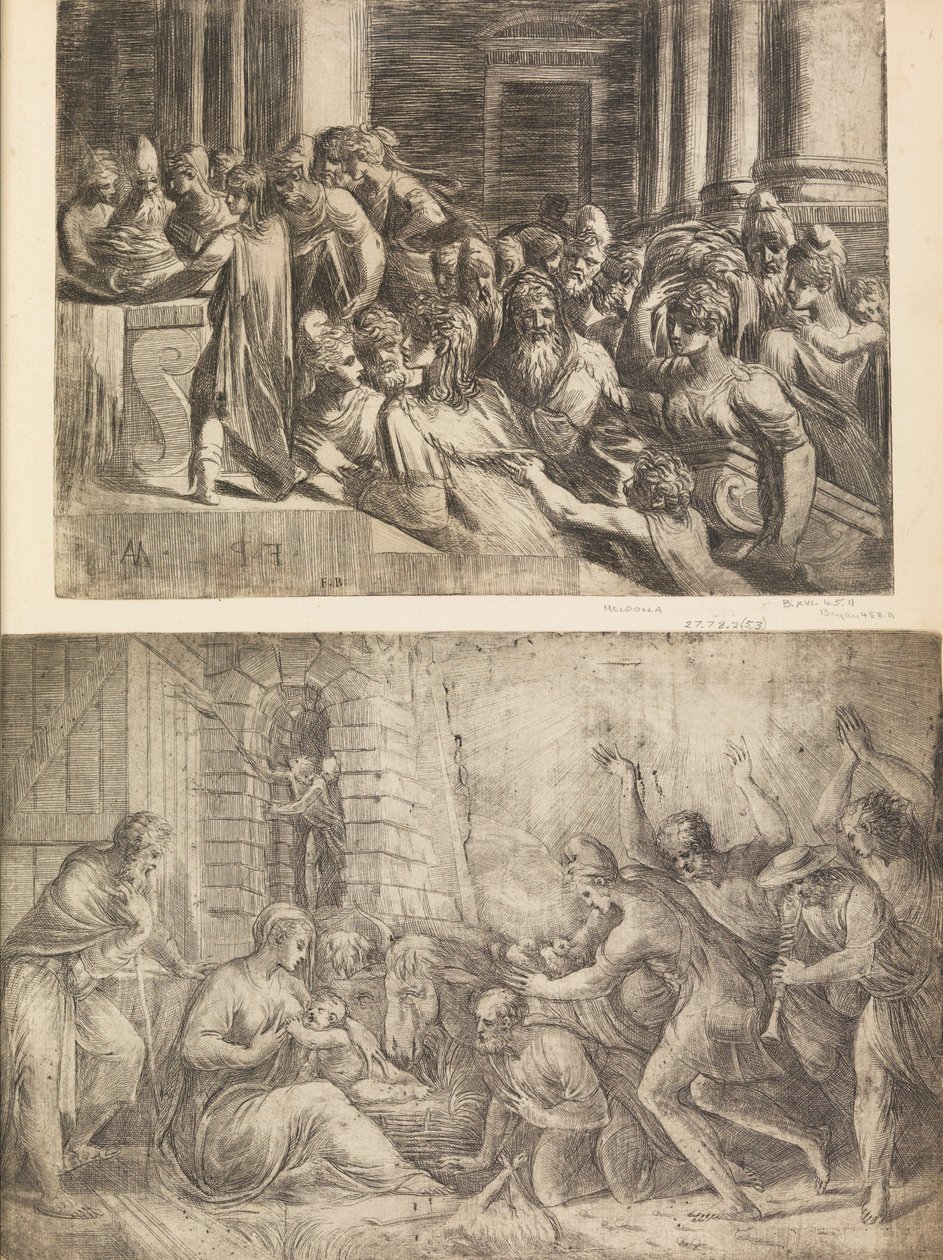 A Natividade, c. 1558-60. de Andrea Schiavone