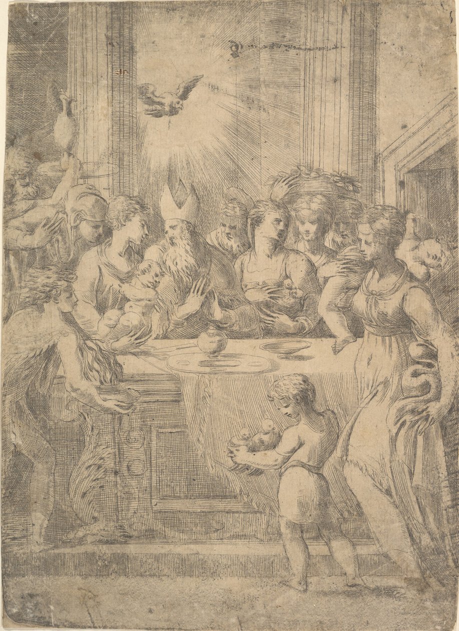 A apresentação de Cristo no templo, ca. 1543-46. de Andrea Schiavone