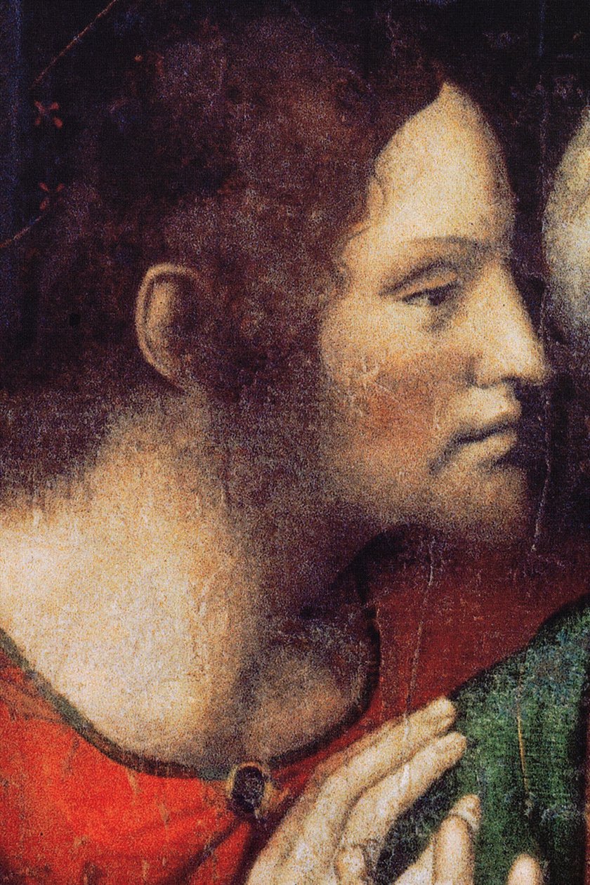 Abadia (Abadia de Tongerlo). Pintura. A Última Ceia. 1506-1507. Pormenor (pintura) de Andrea Solario