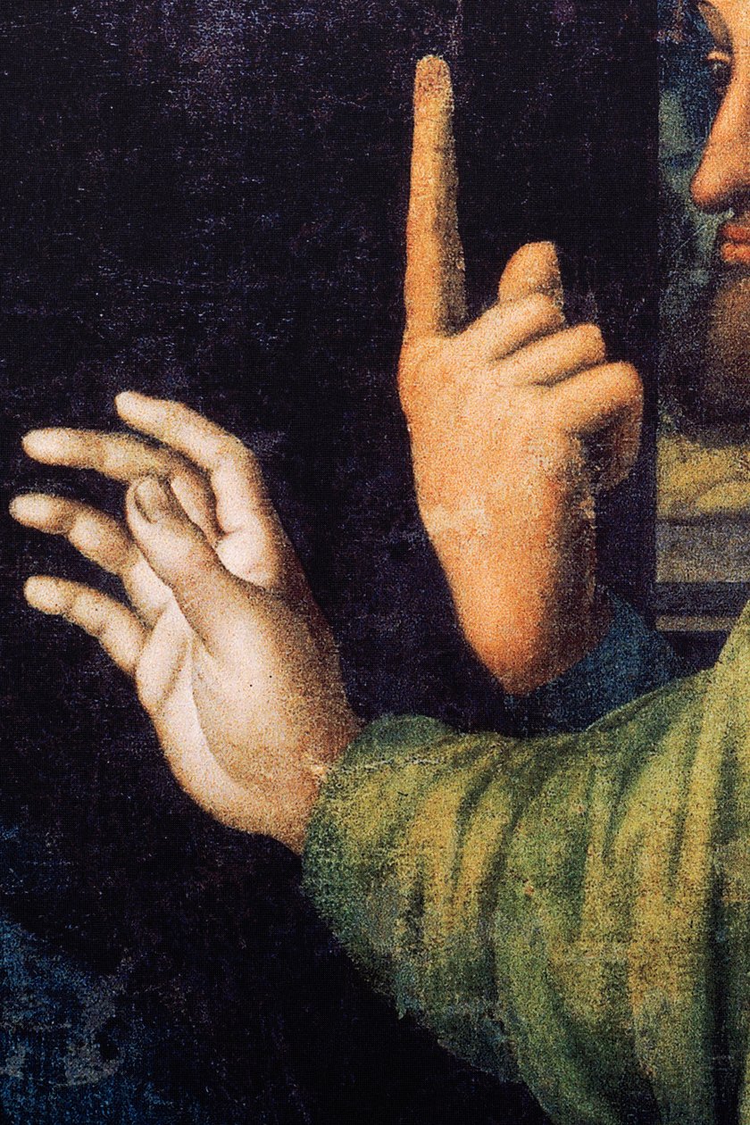 Abadia (Abadia de Tongerlo). Pintura. A Última Ceia. 1506-1507. Pormenor (pintura) de Andrea Solario
