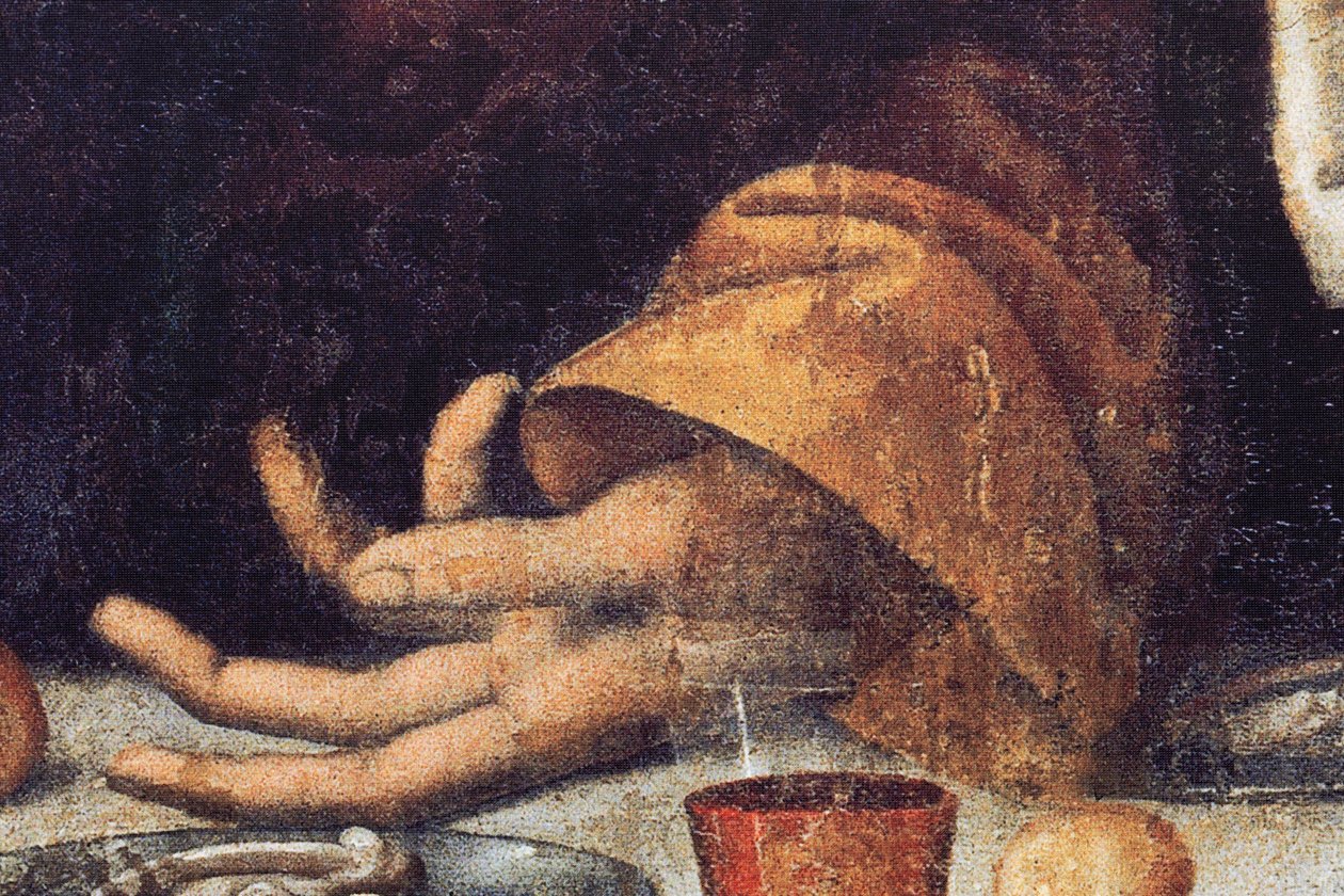 Abadia (Abadia de Tongerlo). Pintura. A Última Ceia. 1506-1507. Pormenor (pintura) de Andrea Solario
