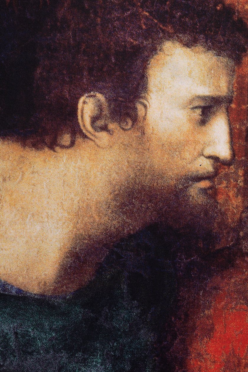 Abadia (Abadia de Tongerlo). Pintura. A Última Ceia. 1506-1507. Pormenor (pintura) de Andrea Solario