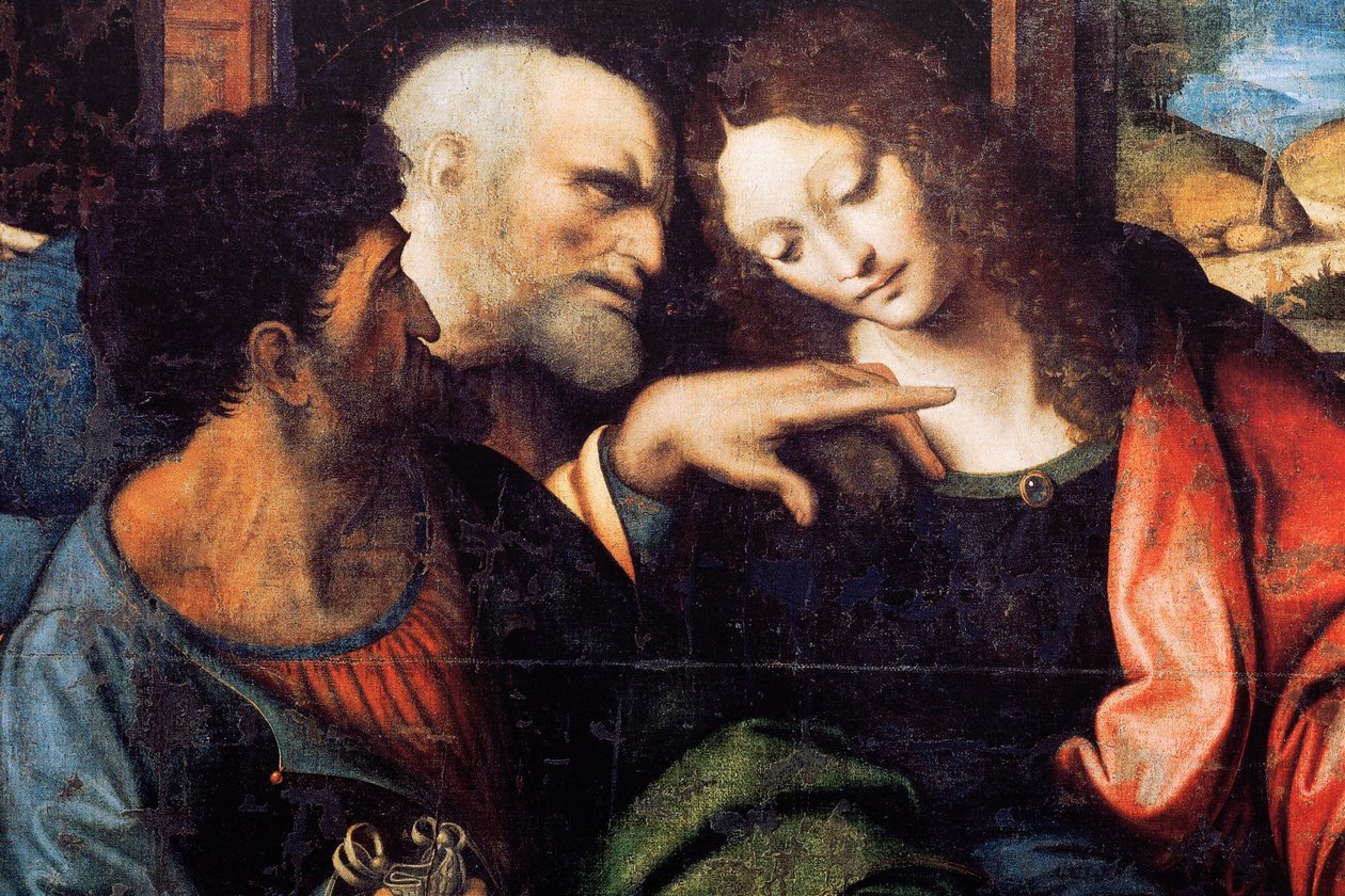 Abadia (Abadia de Tongerlo). Pintura. A Última Ceia. 1506-1507. Pormenor (pintura) de Andrea Solario