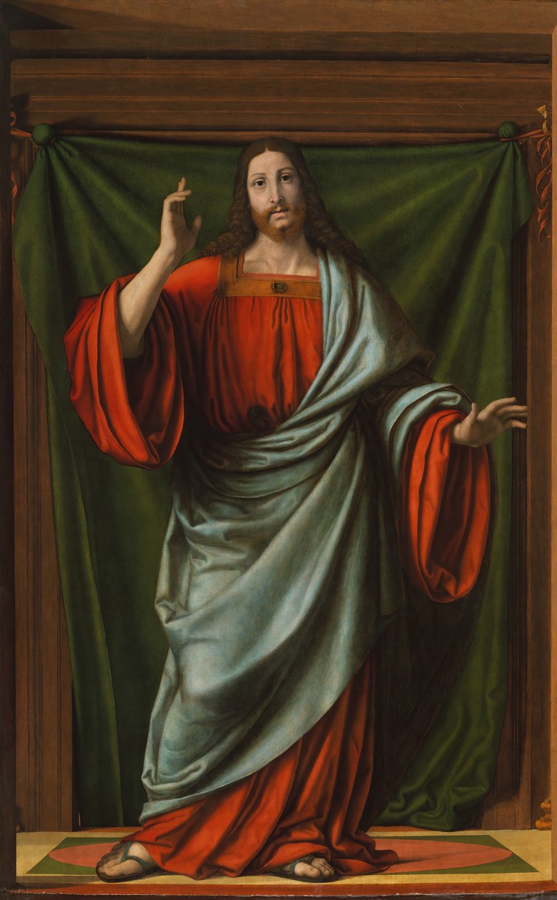 Bênção de Cristo. de Andrea Solario