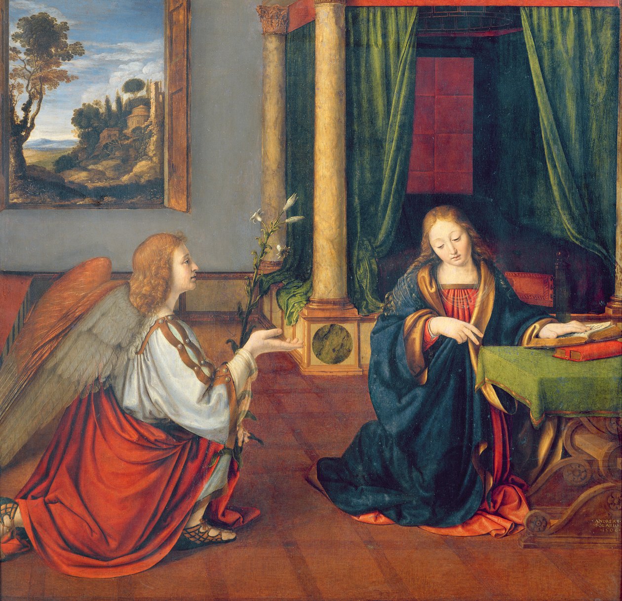 A Anunciação, 1506 de Andrea Solario