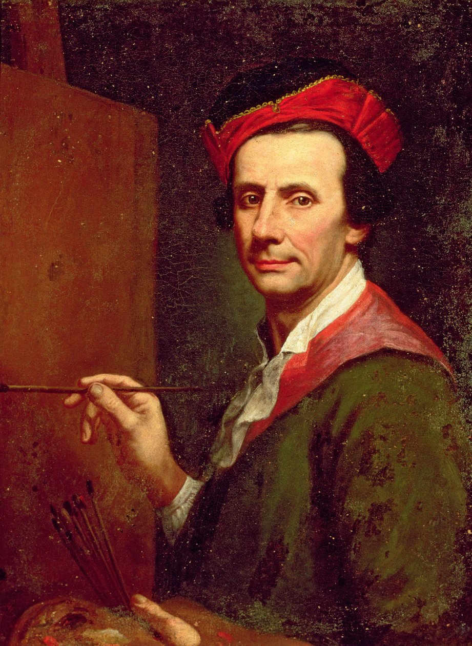 Artista em um cavalete, c.1750s de Andrea Soldi