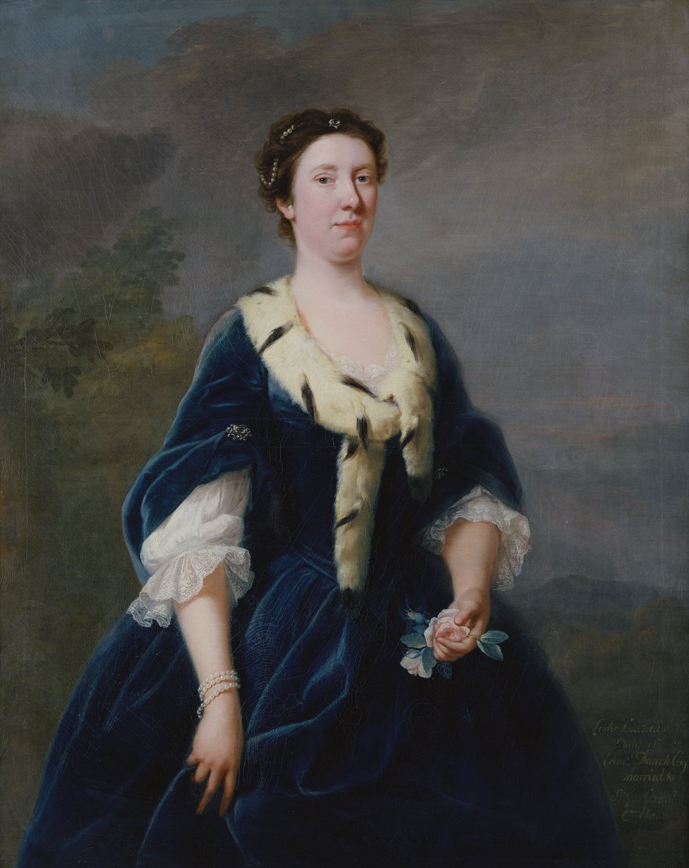 Retrato de Lady Oxenden (óleo sobre tela) de Andrea Soldi