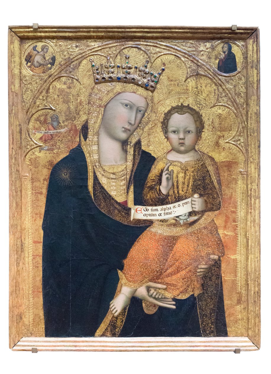 Madonna e Criança com São Lucas, o evangelista de Andrea Vanni